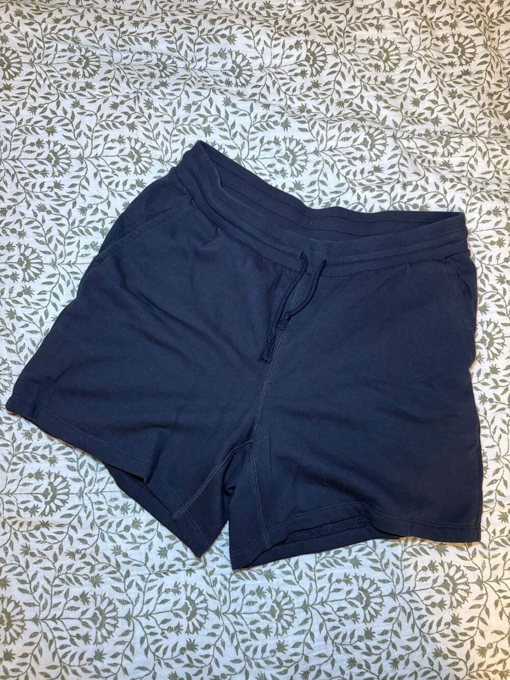 All in Motion Women's Navy Blue Drawstring Knit Athletic Lounge Shorts Size M